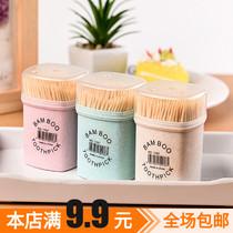 250 Bottling Canned Toothpicks Disposable Double Head Bamboo Slim Portable Restaurant Dining Hall Home Holed Tooth and Tooth Picking