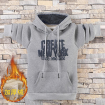 Winter boys thickened casual sweater youth thickened hoodie childrens thick coat lamb velvet primary and secondary school students