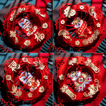 Year of the Tiger New Year decoration blessing stickers Chinese New Year cartoon door stickers creative three-dimensional 2022 New Years Day shop Spring Festival decoration