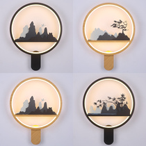  New Chinese wall lamp Bedside lamp Bedroom living room Chinese style Japanese creative decoration Aisle stair lamp Background wall lamp