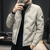 Winter light down jacket mens short fashion handsome winter clothing 2021 new mens winter jacket tide brand