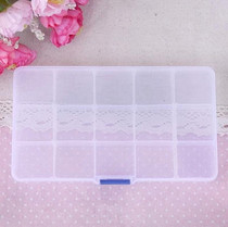 Medium-sized 15-cell storage box storage jewelry loose beads jewelry accessories DIY materials gj031