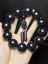Indian flocculus Rosewood house demolitions old material full Venus 2 0 bracelets beads oil-tight with the material along the grain of ni liao