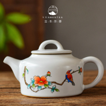 Words Benn Ru kilo teapot large number ceramic utiliturt tea tea tea pot hand drawing illustrator Porcelain Pot open sheet Nourishing Gift