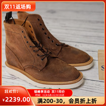 Texture comfortable British-made Sanders V bottom retro oil wax suede mens boots waterproof 2052WS