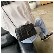 Package of womens new official qualification Korean version genuine leather rhombus single shoulder oblique satchel mesh red girl chain small square bag