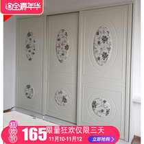 Custom carved soft bag sliding door European-style sliding door wardrobe door Wardrobe door wall cabinet door