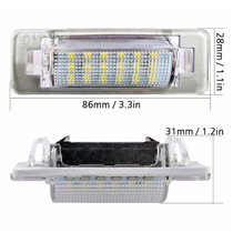 Suitable for Mercedes-Benz license plate lights W210 4D W202 4D Facelif Mercedes-Benz 18LED license plate lights 2
