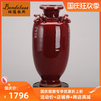 Banderas Jun Kiln Kiln Artistic Vase Jingdezhen Porcelain Living Room Home Decoration Crafts