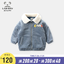 Rabi Tree new baby casual winter coat Childrens loose cotton coat boy corduroy cotton coat