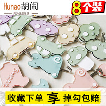 Cute strong hook white gray household kitchen paste sticky hook cartoon Wall Wall Wall strong sticker load bearing adhesive hook