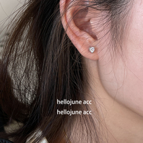 hellojune 925 silver Daily minimalist with a single round zircon stud