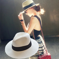 Hong Kong Spring Summer New Holiday Sun Hat With Sunscreen Cap Grass Hat Beach Hat Men And Women Lovers Cap Tide