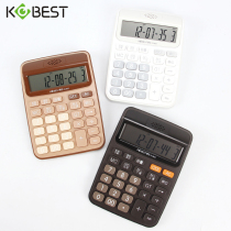 Kangbai voice calculator Large button 12-digit multi-function financial accounting computer Portable student examination