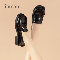 Yinman 2021 spring new leather shoes womens pedal Japanese jk uniform shoes thick soled British style small leather shoes