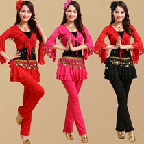 Square dance costume dancing dress new suit sports fitness dance group dance practice shawl dress suit