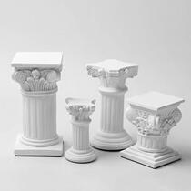 * Nordic minimal retro stereo gypsum Roma column wedding room wine cabinet decoration piece photography