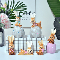 Rabbit Swing Piece Living Room Home Cute Little Furnishing Bookcase Bookcase Desktop Creative Cute Ins Nordic Decorations