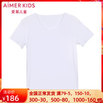 Aimer kidds adore children MODAL Seamless Series Short Sleeve Blouses AK3120031