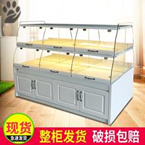 Showcase cake display shop counter European style baking cabinet medium Island glass commercial rack bread