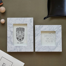ladylike Nordic modern minimalist creative 6 inch Natural Marble photo frame set-up photo frame combination ornaments