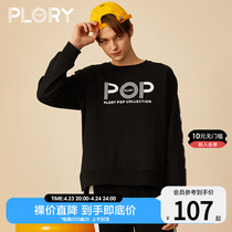 PLORY spring money mens fashion youthful brief Embroidered embroidered printed mistress Costume Round Collar headsets