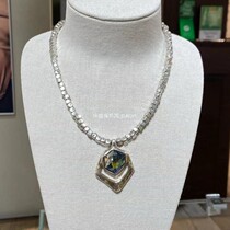 Spanish niche Tide brand UNode50 irregular blue crystal necklace handmade silver plated Europe and the United States light luxury exaggeration