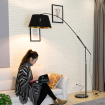 Floor mahjong lamp Fishing lamp Living room bedroom Simple modern Nordic vertical lamp Creative personality office decoration lamp