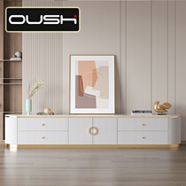 Modern light and luxurious slab TV cabinet Living room Small family Type 2 m modern minimalist designers section High-style storage lockers