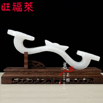 Wangfu white jade rubel rubber decoration of living room sea cupboard decoration jade furniture