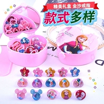 Childrens cartoon ring little girl princess girl jewelry piggy page Frozen Sophia KT cat set box