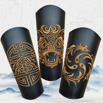 Ancient style wrist guard Hanfu trolling round neck robe paste accessories Couple knight embroidery Flying fish suit Mens and womens bundle sleeve arm guard