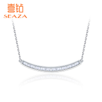 Xia Diamond 18K gold diamond necklace female fashion T side smile collar real diamond choker Tanabata send girlfriend