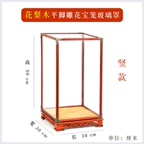 Glass cover display cabinet rectangular Guanyin curved glass cover couple hand film glass cover exhibit glass cover