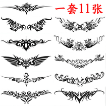 Waterproof tattoo stickers for men and women tattoos waist arm ring totem thorns rattan abdomen long personalized wing stickers