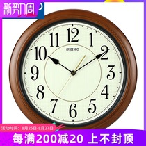  Seiko watches European-style living room bedroom Modern fashion art creative mute luminous atmosphere Household light luxury wall clock