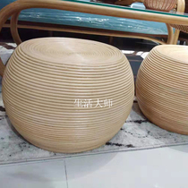 ins southeast asia tea table Indonesia real vines folk juku tea table rattan choreography swapped shoes stool brief round short a few