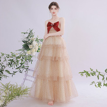 Obliteratine toast with 2022 new answer Sheeting style cake dress Birthday Party Host gown Dress Fairy