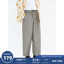 EviStub 2020FW Japanese loose wide leg trousers male drape Cityboy retro trend pants female