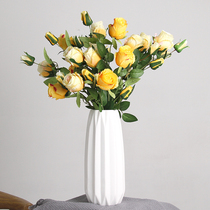 Laura Rose American retro simulation flower rose bouquet living room decoration fake flower arrangement silk flower arrangement decoration flower art