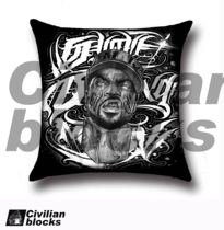  Hip-hop West Coast Chicano flower body word Chicano font Hip-hop rap Printed Pillow