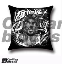 Hip Hop West Coast Chicano Flower body word Chicano font Hip Hop Rap Printed Pillow