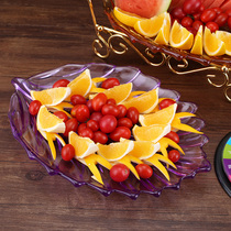 Night bar KTV fruit plate leaf-shaped acrylic table buffet Mermaid Phoenix sashimi plate Fruit platter