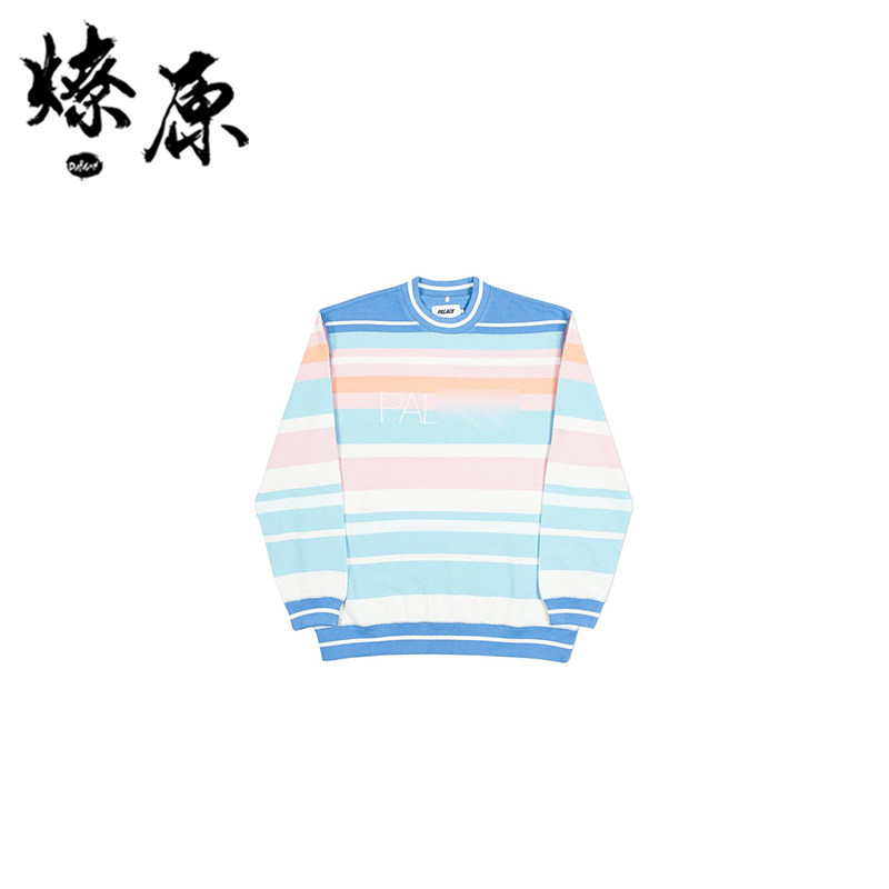 燎原 装备装 Palace Skateboards DEMANDO CREW 18SS Striped Wavy Long Sleeve