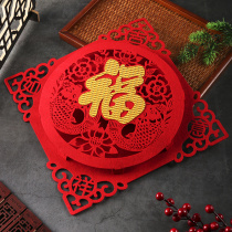 2022 Tiger years New Year Cubism Fortext door sticker decoration New residence Qiao relocating round entrance door wall Living room hanging decoration