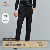 Camel mens clothing 2021 autumn Korean version casual pants mens small feet drawstring rubber trousers comfortable and versatile mens pants