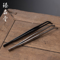 Thickened stainless steel tea clip metal tweezers tea clip kung fu tea set tea cup tea clip tea ceremony spare parts