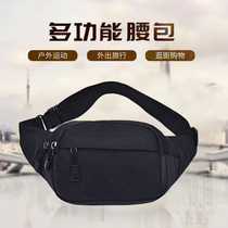  Fanny pack mens fashion sports fanny pack cash register business package work on the ground Large capacity water repellent outdoor mobile phone wallet