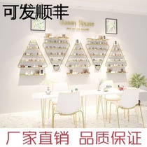 High-end network red nail frame wall hanging display frame red triangle nail oil display frame on the wall of nail shop