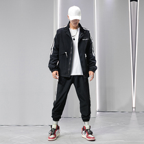 lee amh a21 sports suit mens spring and autumn new leisure clothes running handsome loose two-piece tide